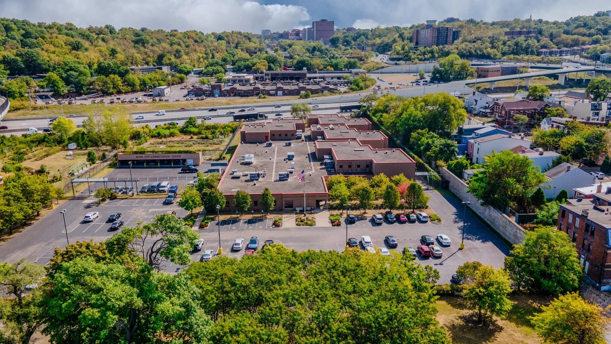 Aerial view of River City Correctional Center and Camp Washington